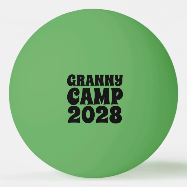 Retro Granny Camp Text Ping Pong Ball (Front)