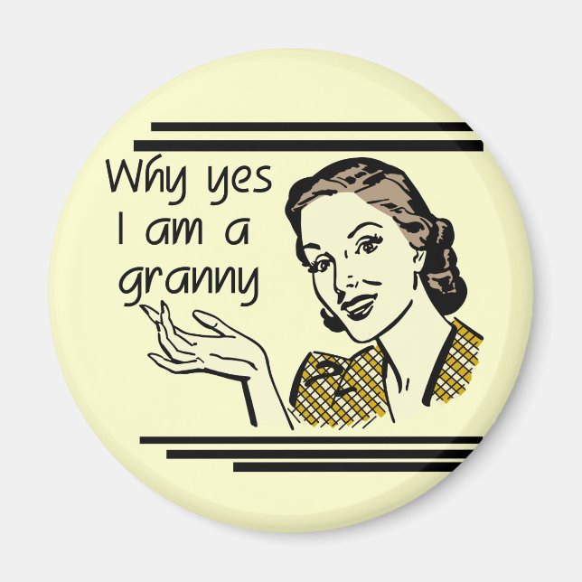 Retro Granny T-shirts and Gifts Magnet (Front)