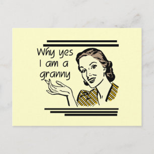 Retro Granny T-shirts and Gifts Postcard