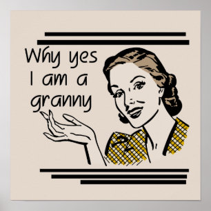 Retro Granny T-shirts and Gifts Poster
