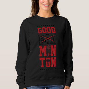 Retro Graphic Badminton Player Shuttlecock Player Sweatshirt