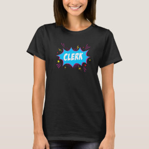 Retro Graphic Bank Clerk Bookkeeper Bank Employee T-Shirt