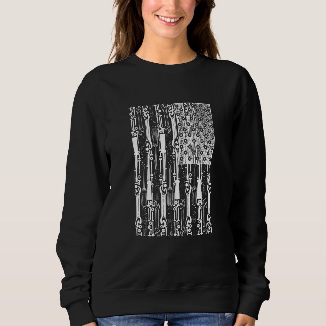 Retro Graphic Car Car Mechanic Vehicle Technician  Sweatshirt (Front)