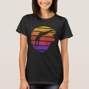Retro Graphic Cliff Diver Cliff Diving Tombstoning T-Shirt