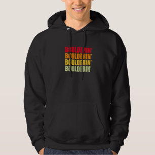 Retro Graphic Climbing Bouldering Rock Climber Mou Hoodie