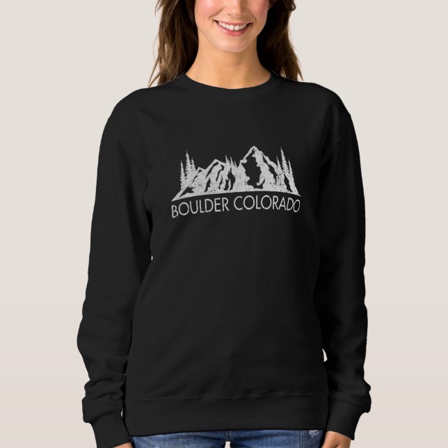 Retro Graphic Climbing Bouldering Rock Climber Mou Sweatshirt (Front)