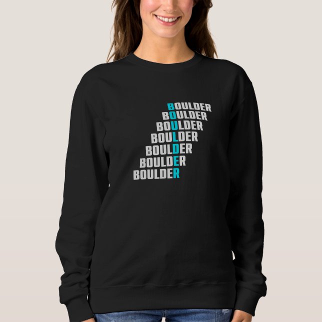 Retro Graphic Climbing Bouldering Rock Climber Mou Sweatshirt (Front)