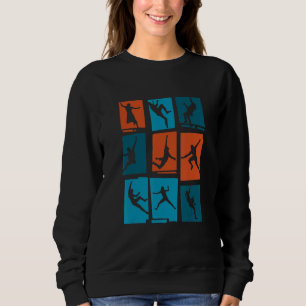 Retro Graphic Climbing Bouldering Rock Climber Mou Sweatshirt