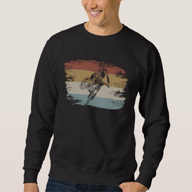Retro Graphic Dirt Biker Motorcycle Enduro Motocro Sweatshirt (Front)