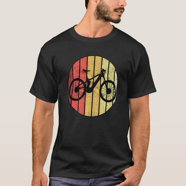 Retro Graphic E Bike Mountainbiking Bicycle E Bike T-Shirt (Front)