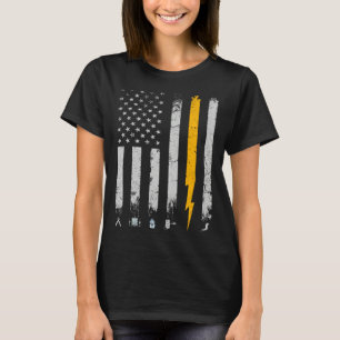 Retro Graphic Electrician Electrical Engineer Engi T-Shirt