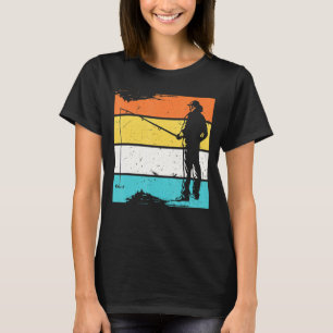 Retro Graphic Fisher Hobby Fisher Fishing Rod Carp T-Shirt