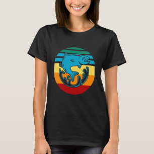 Retro Graphic Fishing Rod Ice Fisher Ice Fishing F T-Shirt