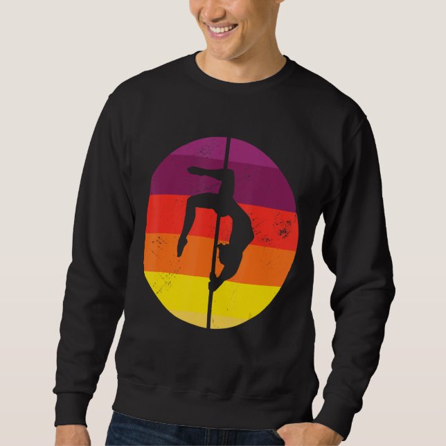 Retro Graphic Gymnast Gymnastics Acrobat Acrobatic Sweatshirt (Front)