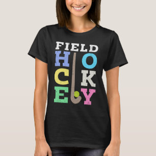Retro Graphic Hockey Player Field Hockey Hockey St T-Shirt