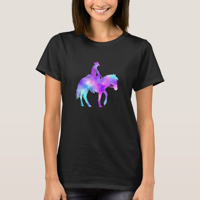 Retro Graphic Horse Lover Equestrian Rider Horses  T-Shirt (Front)