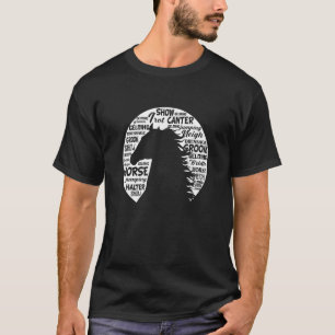 Retro Graphic Horse Lover Equestrian Rider Horses T-Shirt