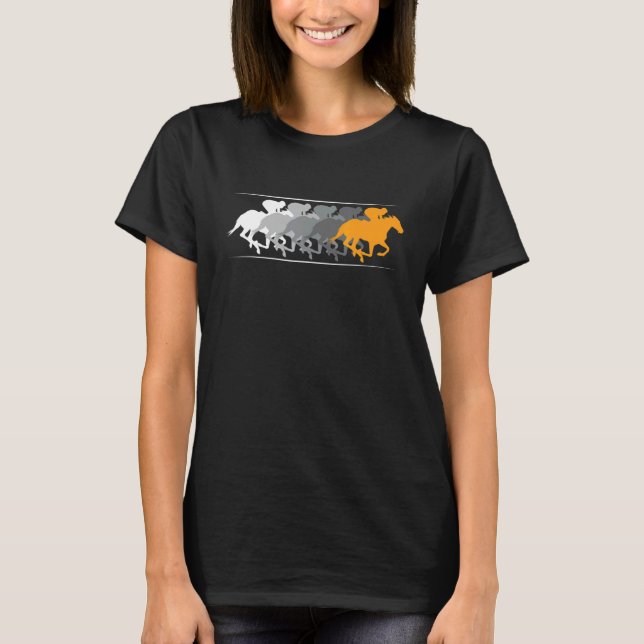 Retro Graphic Horse Lover Equestrian Rider Horses  T-Shirt (Front)