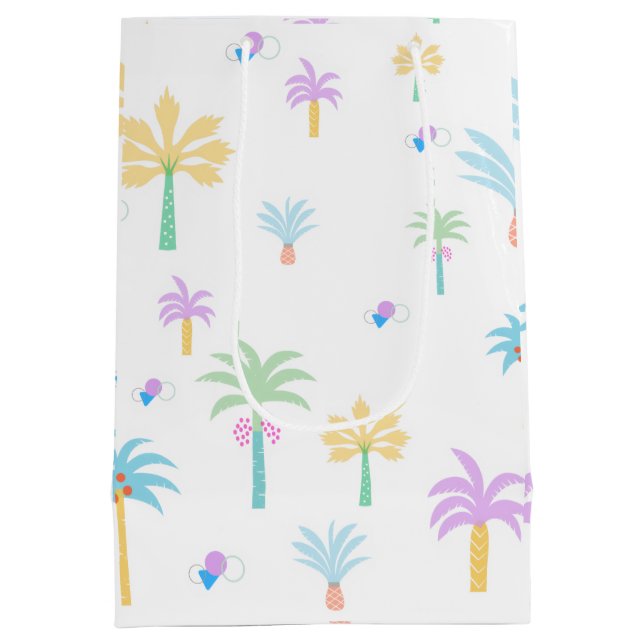 Retro Graphic Palms  Medium Gift Bag (Back)