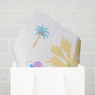 Retro Graphic Palms Tissue Paper