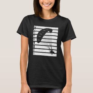 Retro Graphic Paragliding Paraglider Parachute Sky T-Shirt