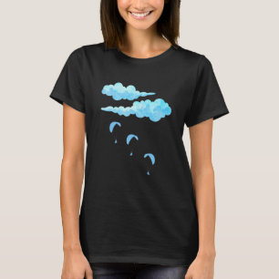 Retro Graphic Paragliding Paraglider Parachute Sky T-Shirt