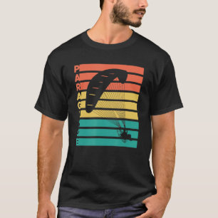 Retro Graphic Paragliding Paraglider Parachute Sky T-Shirt