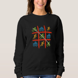 Retro Graphic Run Bike Swim Triathlon Triathlete S Sweatshirt