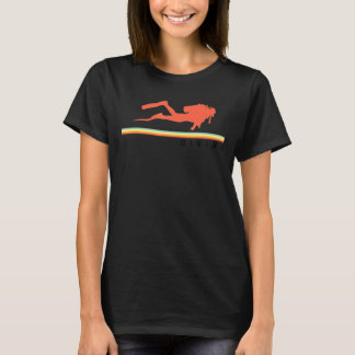 Retro Graphic Scuba Diving Apnoe Diver Snorkelling T-Shirt