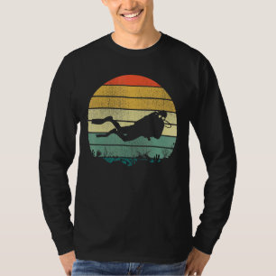 Retro Graphic Scuba Diving Apnoe Diver Snorkelling T-Shirt