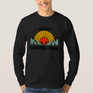 Retro Graphic Travel  Vintage Acadia National Park T-Shirt