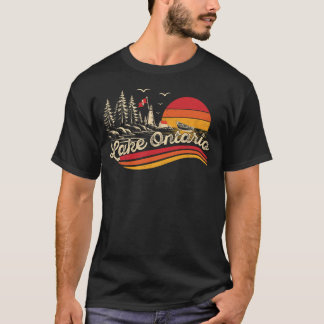 Retro Great Ontario Lakes Forever Canada Lake  T-Shirt