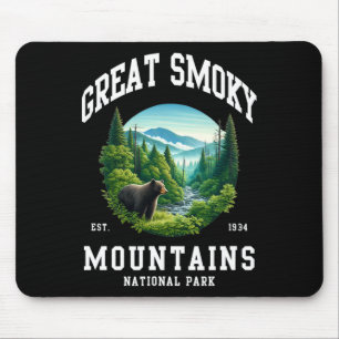 Retro Great Smoky Mountains National Park Men Wome Mouse Pad