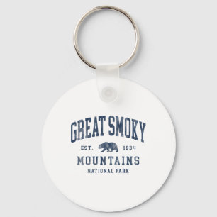 Retro Great Smoky Mountains National Park Mens Wom Key Ring