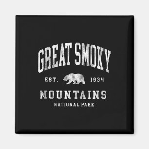 Retro Great Smoky Mountains National Park Mens Wom Magnet