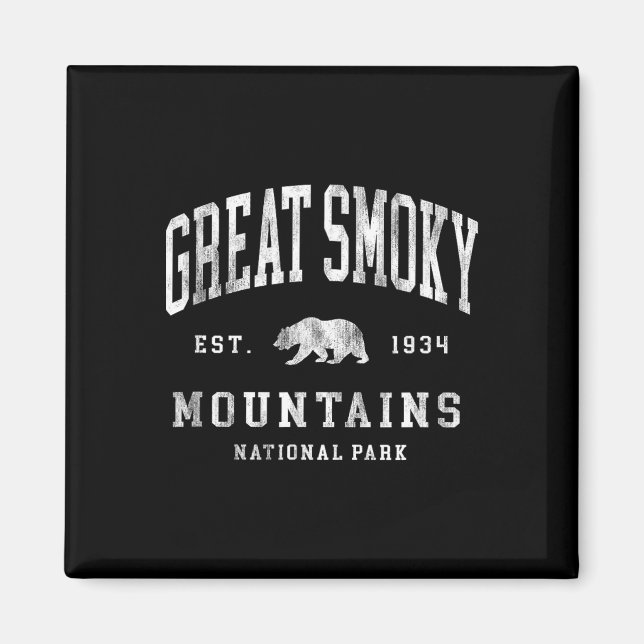 Retro Great Smoky Mountains National Park Mens Wom Magnet (Front)