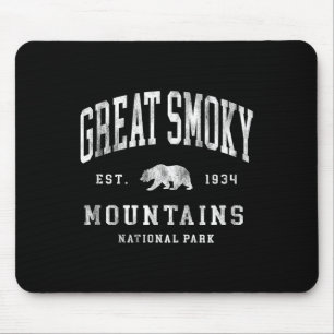 Retro Great Smoky Mountains National Park Mens Wom Mouse Pad