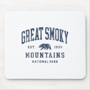 Retro Great Smoky Mountains National Park Mens Wom Mouse Pad