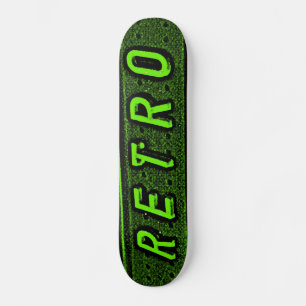 Retro - Green and Black Skateboard