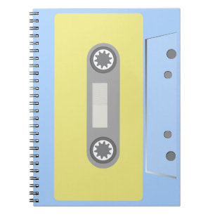 Retro Green and Blue Cassette Tape Notebook