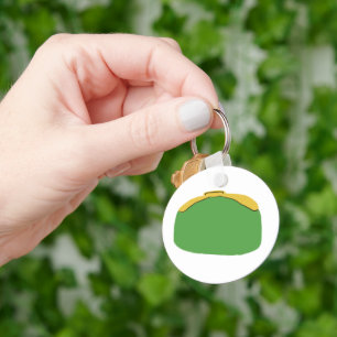 Retro Green And Yellow Kiss-Lock Coin Purse Key Ring