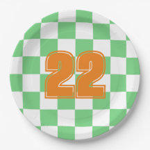 Retro Green Chessboard Chequerboard Tile Y2K