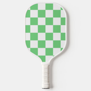 Retro Green Chessboard Chequerboard Tile Y2K  Pickleball Paddle