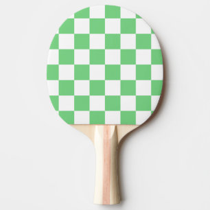 Retro Green Chessboard Chequerboard Tile Y2K Ping Pong Paddle