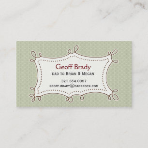 Retro Green Daddy Card