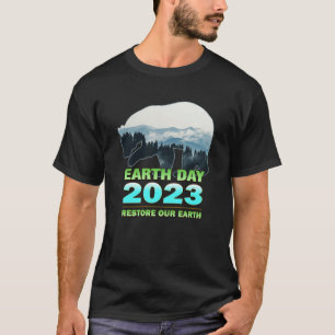 Retro Green Eco Friendly Earth Day 2023 T-Shirt