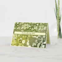 Retro Green Flowers Foliage