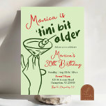 Retro Green Hand Drawn Martini 30th Birthday Invitation<br><div class="desc">Retro Green Hand Drawn Dirty Martini Birthday Invitation,  Cocktail Adult Birthday Party,  Tini Bit Older Adult Birthday Party,  30th Dirty Martini Birthday Party,  Dirty Thirty Cocktails Party.</div>