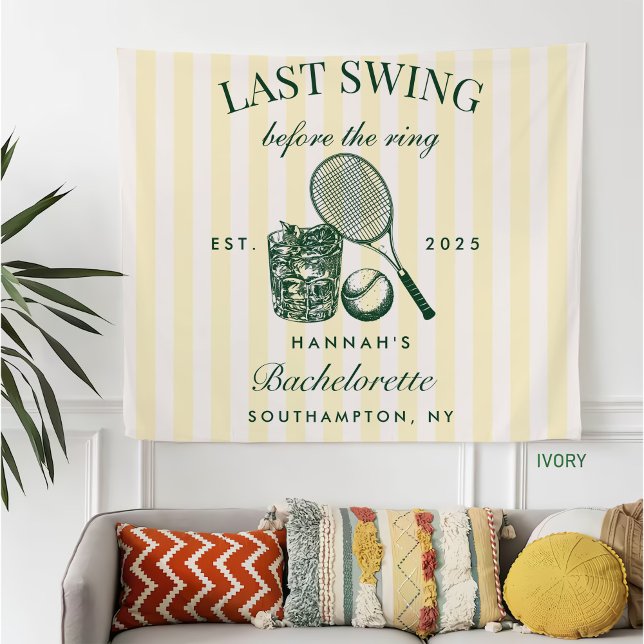 Retro Green Last Swing Before The Ring Tennis Bach Fleece Blanket (Creator Uploaded)