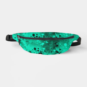 Retro Green paint splatter Bum Bags